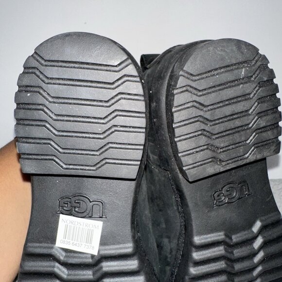 New! UGG Attell Waterproof Leather Bootie Black Size 7.5 1103832 - Picture 6 of 7